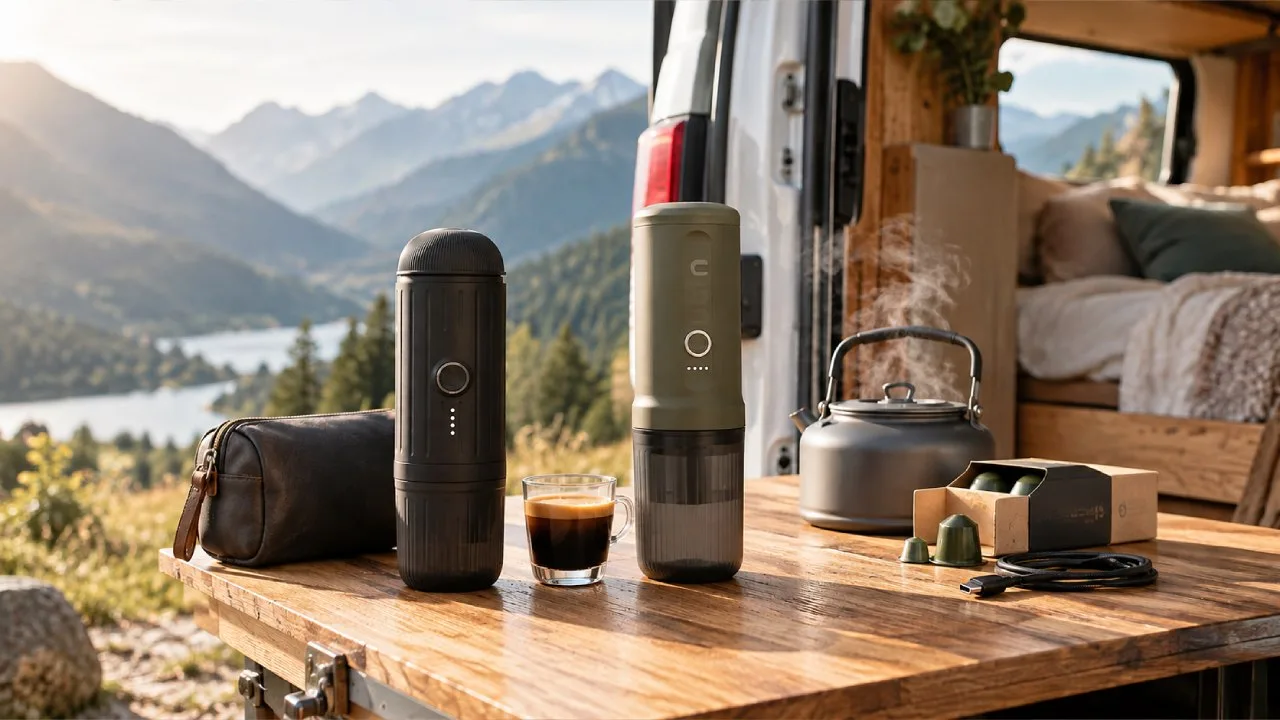 Evergreen Nomaduo ou Outin Nano : quelle machine à expresso portable chauffante choisir ?